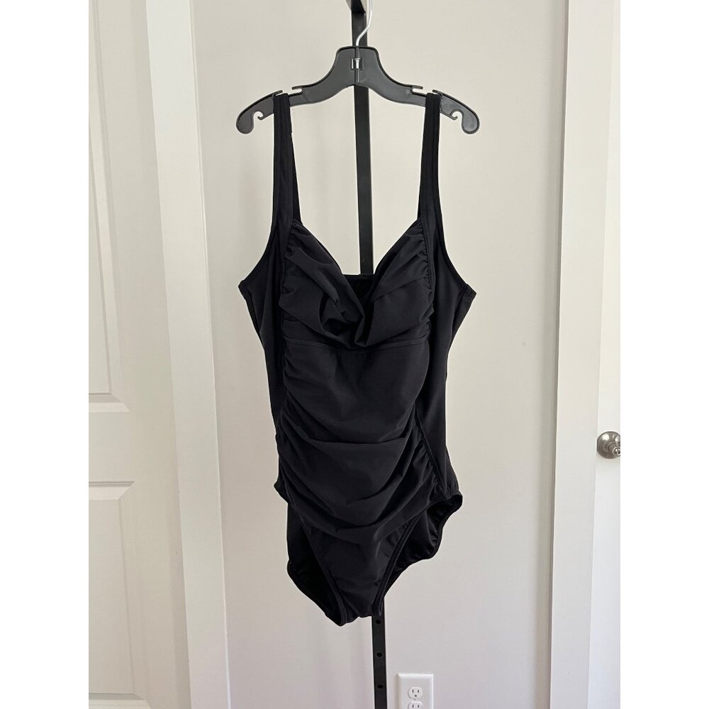 Miraclesuit Black One Piece Swimsuit Size 10